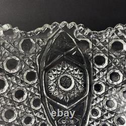 Vintage LE Smith Glass Daisy And Button Punch Bowl Set 18 Cups Plastic Ladle 13