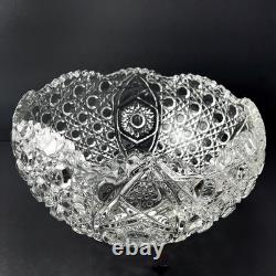 Vintage LE Smith Glass Daisy And Button Punch Bowl Set 18 Cups Plastic Ladle 13