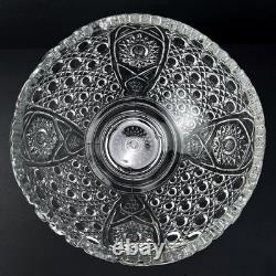 Vintage LE Smith Glass Daisy And Button Punch Bowl Set 18 Cups Plastic Ladle 13