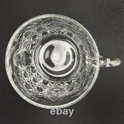 Vintage LE Smith Glass Daisy And Button Punch Bowl Set 18 Cups Plastic Ladle 13