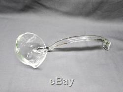 Vintage LE Smith Glass Daisy and Button Punch Bowl Ladle Metal Base 22 Cups