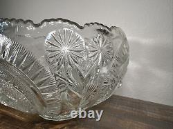 Vintage (LE Smith) Large Punch Bowl Only. Pinwheel Stars Punchbowl