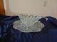 Vintage LE Smith Large Punch Bowl with Underplate Pinwheel Galaxy Stars
