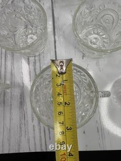 Vintage LE Smith Pinwheel & Stars Slewed Horseshoe Punch Bowl Set 12 Cups 12