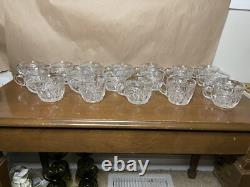 Vintage LE Smith Pinwheel and Stars Punch Bowl 17 Cups (5 Cut Handles)