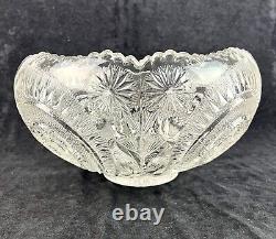 Vintage LE Smith Pinwheel and Stars Punch Bowl & Underplate Wedding Eggnog