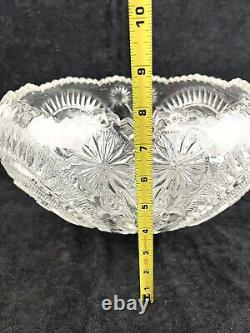 Vintage LE Smith Pinwheel and Stars Punch Bowl & Underplate Wedding Eggnog