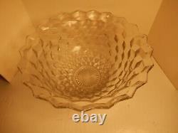 Vintage Large 18 Fostoria Elegant Glassware American Clear Glass Punch Bowl