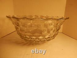 Vintage Large 18 Fostoria Elegant Glassware American Clear Glass Punch Bowl