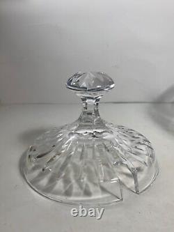 Vintage Large Gorgeous Crystal Punch Bowl with Lid & Ladle 10.5 in. Heavy