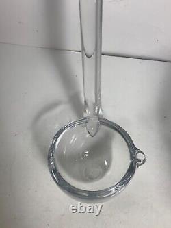 Vintage Large Gorgeous Crystal Punch Bowl with Lid & Ladle 10.5 in. Heavy