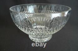 Vintage Large Heavy Waterford Crystal Glass Punch Bowl Serving Bowl Fruit Salad