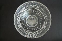 Vintage Large Heavy Waterford Crystal Glass Punch Bowl Serving Bowl Fruit Salad