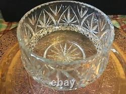 Vintage Large Lead Crystal Bowl Punch / Fruit Bowl Cut Glass