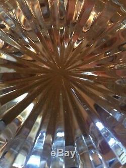 Vintage Lead Crystal Punch Bowl Stunning Saw-Tooth Large Crystal Bowl