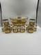 Vintage MCM Art Deco Retro Culver Gilt Decorated Punch Bowl Set Dozen Cups (12)