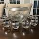 Vintage MCM Dorothy Thorpe Silver Wide Band Punch Bowl & 12 Roly Poly Cups