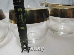 Vintage MCM Dorothy Thorpe Silver Wide Band Punch Bowl & 12 Roly Poly Cups S84JJ