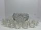 Vintage MCM Tiffin Franciscan Moon And Stars Punch Bowl Set With 18 Cups Ladle