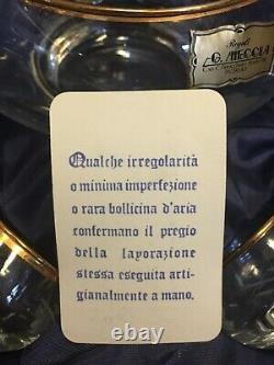 Vintage Mafer handmade Italian glass liqueur/cocktail set