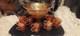 Vintage Marigold Carnival Glass Punch Bowl Set 16-Piece Collection