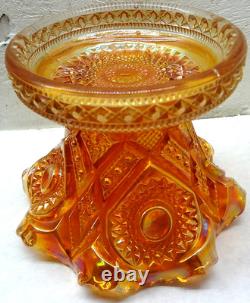 Vintage Marigold Carnival Iridescent Glass Punch Bowl Only FREE SHIPPING