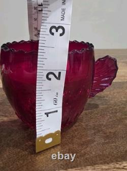 Vintage Martinsville Ruby Red Punch Bowl & Cups Set 11 Pc Art Deco Glass 1930s