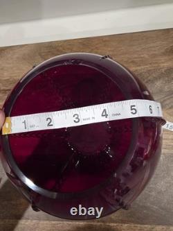 Vintage Martinsville Ruby Red Punch Bowl & Cups Set 11 Pc Art Deco Glass 1930s