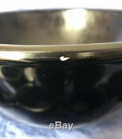 Vintage McKee Glass Co. Black/Silver Tom & Jerry Punch Bowl Set 9 Mugs Rare