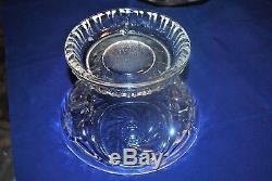 Vintage McKee Glass Pedestal Punch Bowl With 20 Cups in Aztec Pattern EAPG