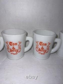 Vintage McKee Hazel Atlas Tom And Jerry Punch Bowl Eggnog Set With 10 Cups Mugs