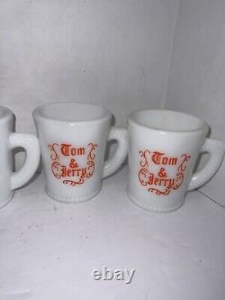 Vintage McKee Hazel Atlas Tom And Jerry Punch Bowl Eggnog Set With 10 Cups Mugs