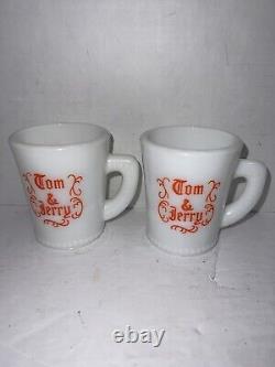 Vintage McKee Hazel Atlas Tom And Jerry Punch Bowl Eggnog Set With 10 Cups Mugs