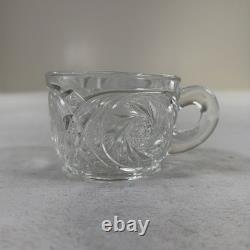 Vintage McKee LE Smith Aztec 14in Punch Bowl, Stand, and 10 Glasses Set Charity