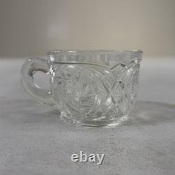 Vintage McKee LE Smith Aztec 14in Punch Bowl, Stand, and 10 Glasses Set Charity