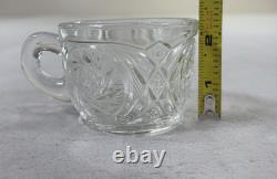 Vintage McKee LE Smith Aztec 14in Punch Bowl, Stand, and 10 Glasses Set Charity