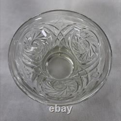 Vintage McKee LE Smith Aztec 14in Punch Bowl, Stand, and 10 Glasses Set Charity