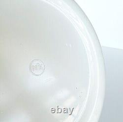 Vintage McKee Red Snowflake Beaded Edge Milk Glass Punch Bowl Eggnog Holiday