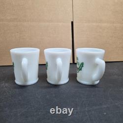 Vintage McKee Tom & Jerry Milk Glass Eggnog Punch Bowl Set with 6 Cups