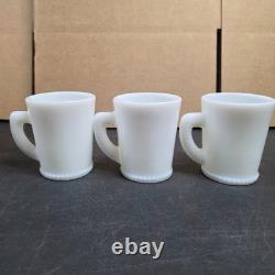 Vintage McKee Tom & Jerry Milk Glass Eggnog Punch Bowl Set with 6 Cups