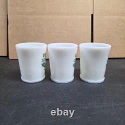 Vintage McKee Tom & Jerry Milk Glass Eggnog Punch Bowl Set with 6 Cups