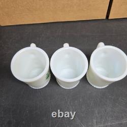 Vintage McKee Tom & Jerry Milk Glass Eggnog Punch Bowl Set with 6 Cups