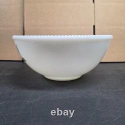 Vintage McKee Tom & Jerry Milk Glass Eggnog Punch Bowl Set with 6 Cups