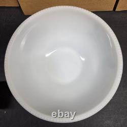 Vintage McKee Tom & Jerry Milk Glass Eggnog Punch Bowl Set with 6 Cups