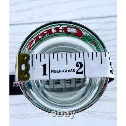 Vintage Merry Christmas Punch Bowl Set with 11 Glasses Holiday Glassware