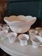 Vintage Milk Glass Punch Bowl With 12 Cups