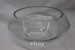 Vintage Moderno 14 Piece Hand Blown Crystal Riekes Crisa Punch Bowl Set WithLadle