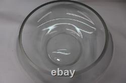 Vintage Moderno 14 Piece Hand Blown Crystal Riekes Crisa Punch Bowl Set WithLadle