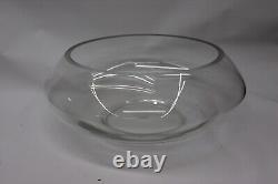 Vintage Moderno 14 Piece Hand Blown Crystal Riekes Crisa Punch Bowl Set WithLadle