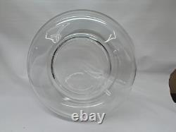 Vintage Moderno 14 Piece Hand Blown Crystal Riekes Crisa Punch Bowl Set WithLadle
